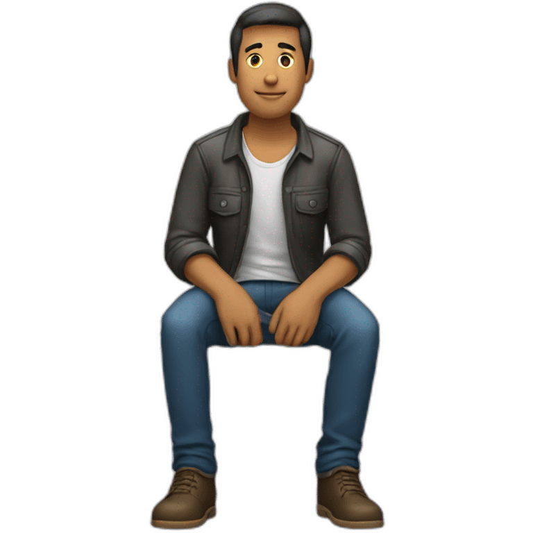 Homme assis sur homme emoji