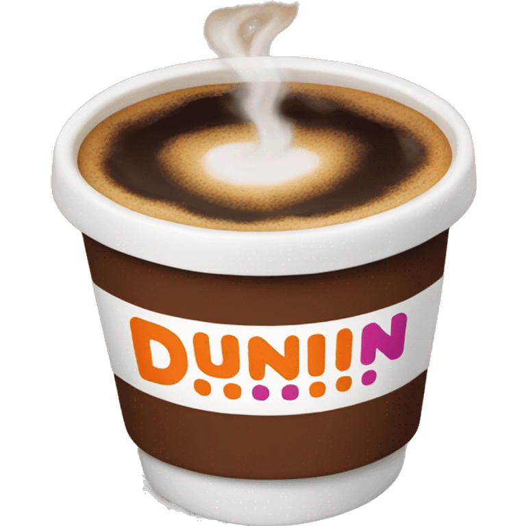 Dunkin coffee emoji