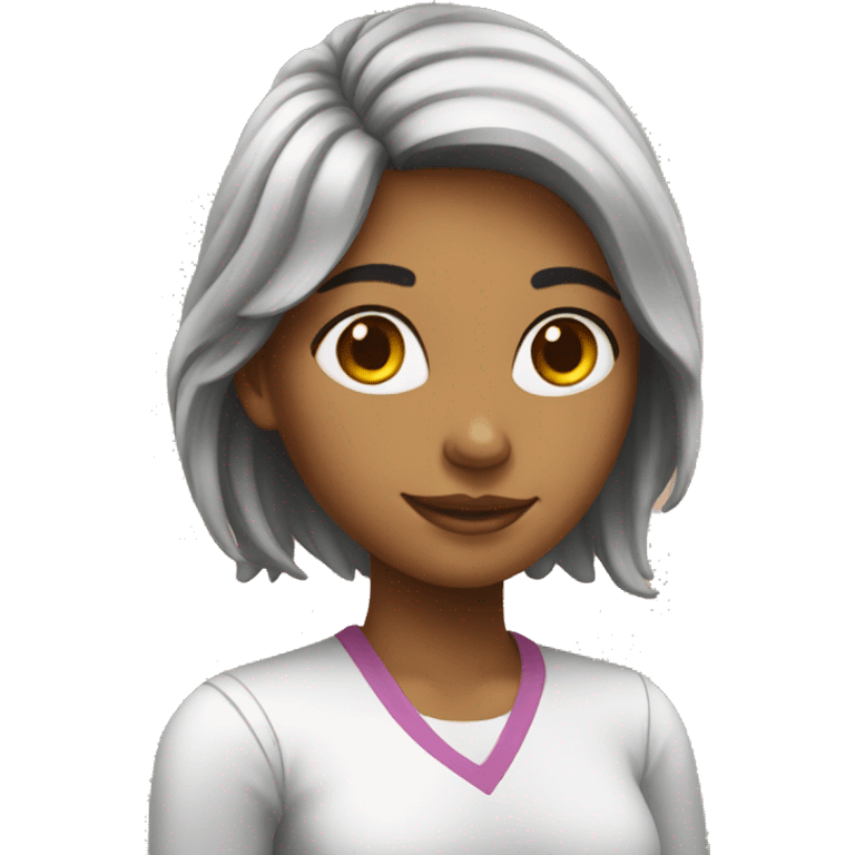 young woman biology emoji