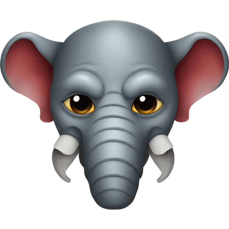 Elephant as Oni mask emoji