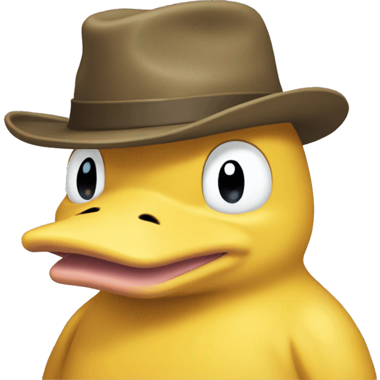 psyduck with hat emoji