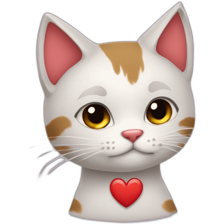 gato con corazones emoji