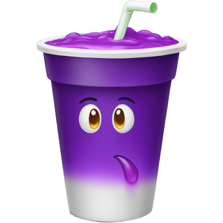 mysterious purple drink in a plastic white cup emoji