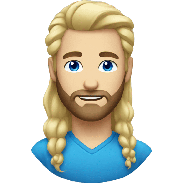 blonde hair beard man blue eyes emoji