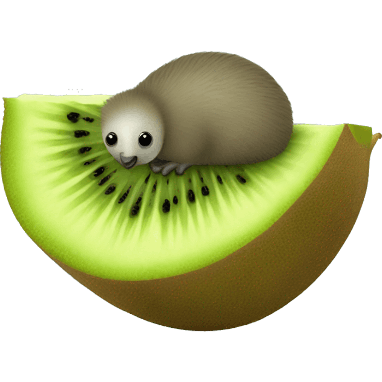 Un kiwi avec une corne emoji