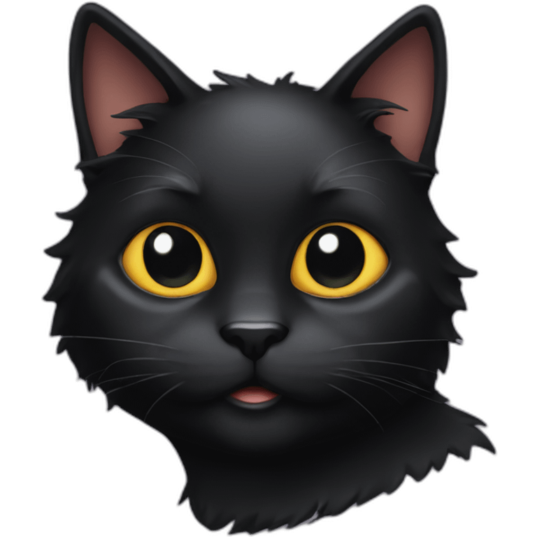 black cat halloween emoji