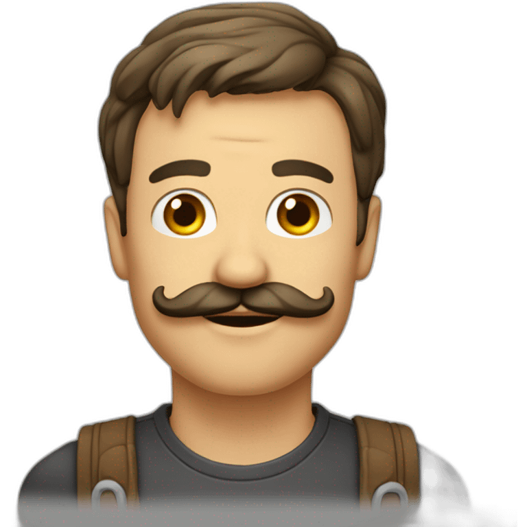 homme énervé avec une moustache emoji