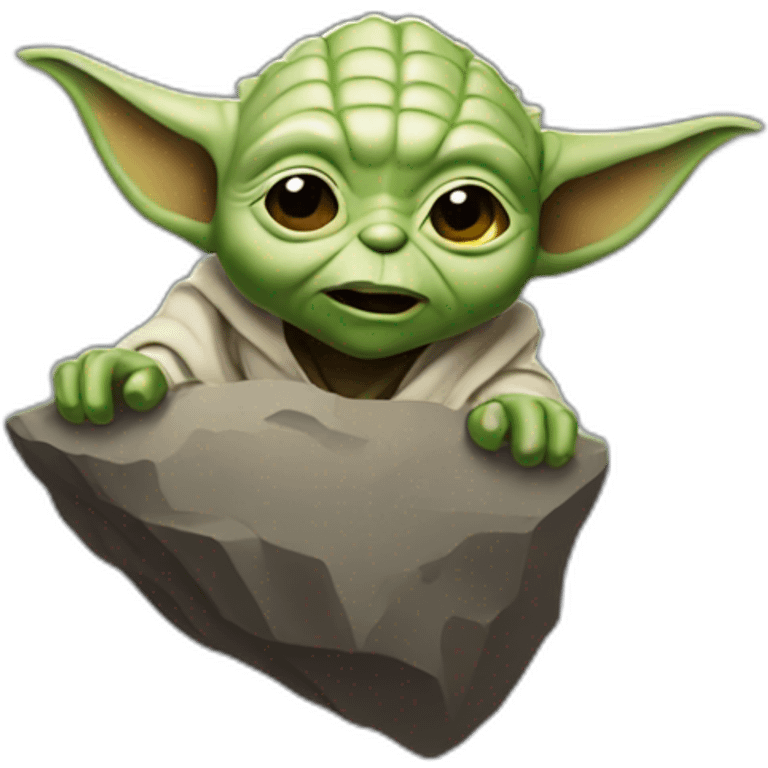 Yoda falling off a cliff emoji