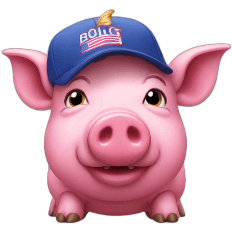 donald trump as a pig emoji