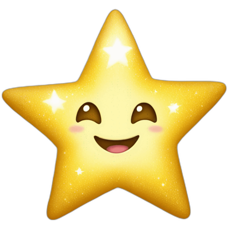 Happy shining golden star emoji