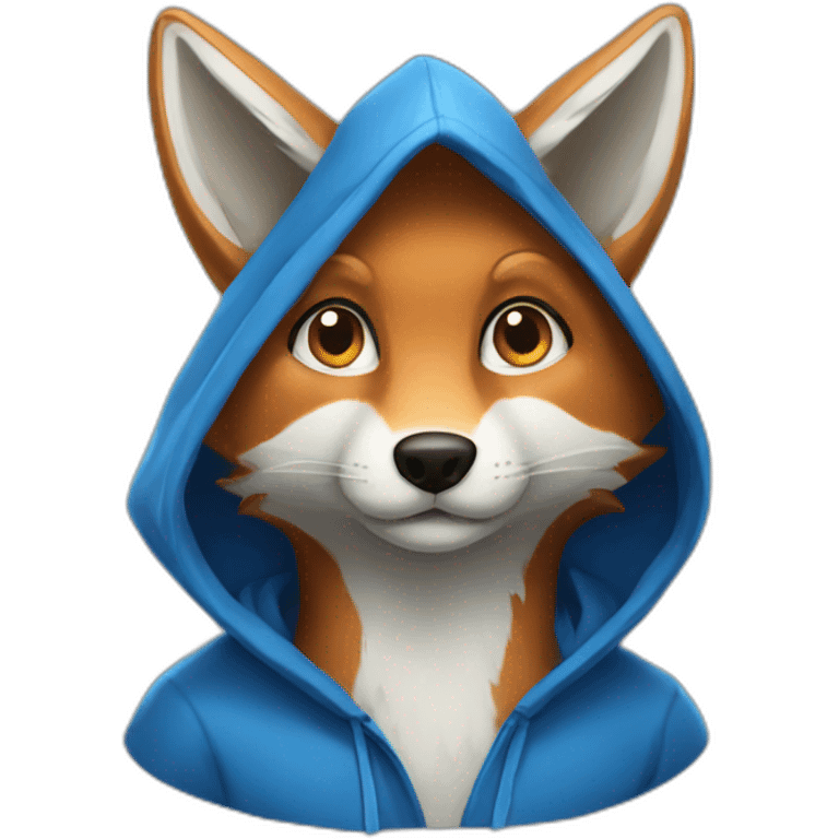 blue hooded fox emoji