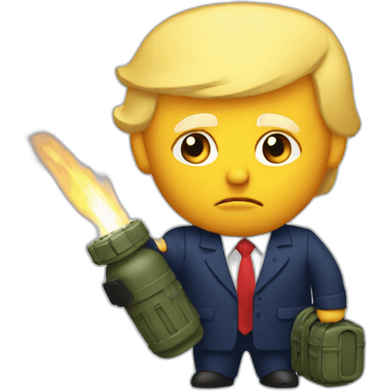 trump holding a grenade emoji