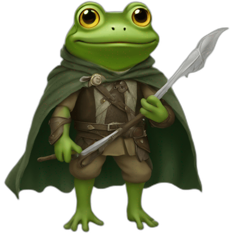 frog as Aragorn from LOTR emoji