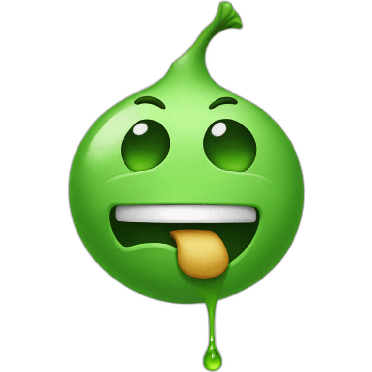 green dropping nose emoji