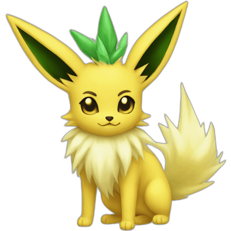 Jolteon and leafeon fuze emoji