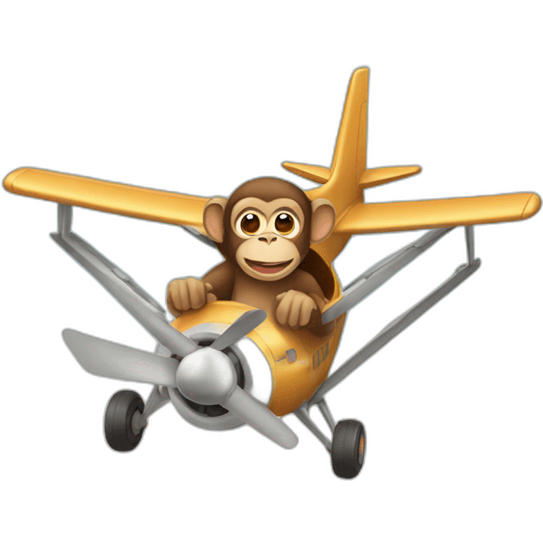 Monkey in an airplane  emoji