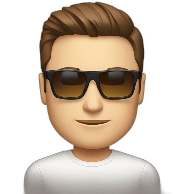 Elon musk with pixel sunglasses emoji