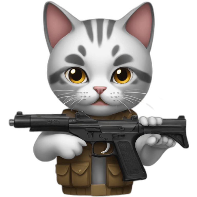 cat with guns emoji