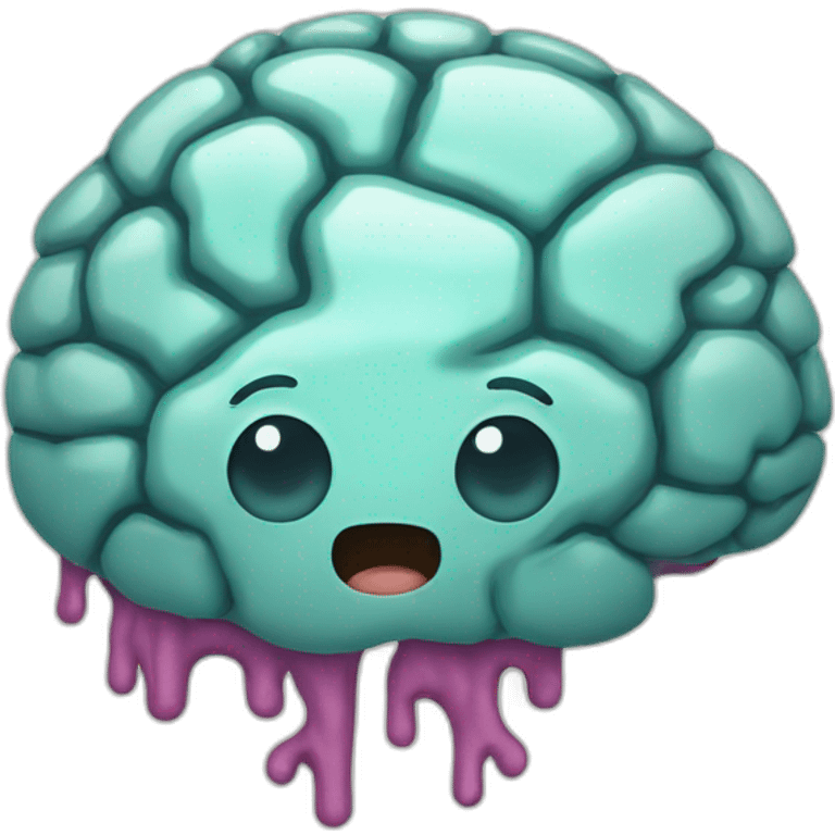 Brain with thig glass emoji