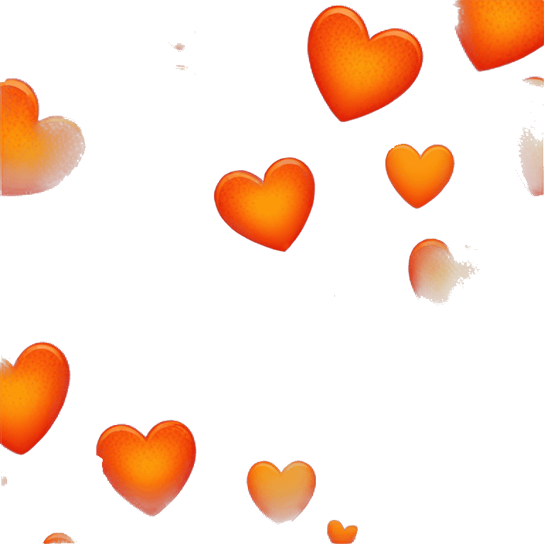 splattered heart red glowing orange-red warmth love emoji