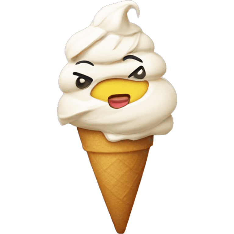 chica omiendo helado emoji