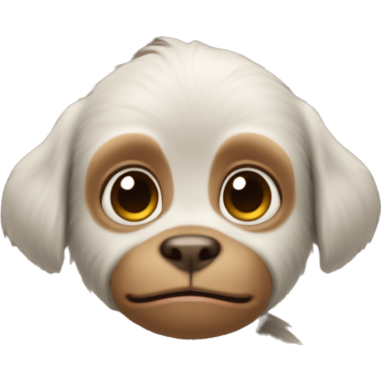 Puppy head monkey body baby legs emoji