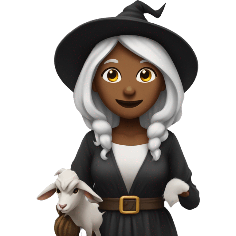 Witch with goat appareance emoji