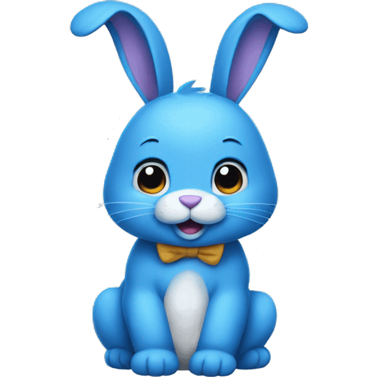 Blue bunny emoji