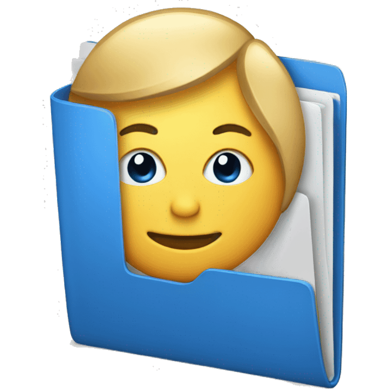 a blue folder  emoji