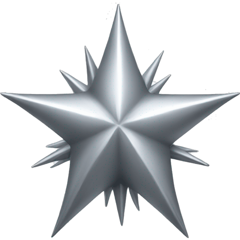 Silver Spikey star  emoji