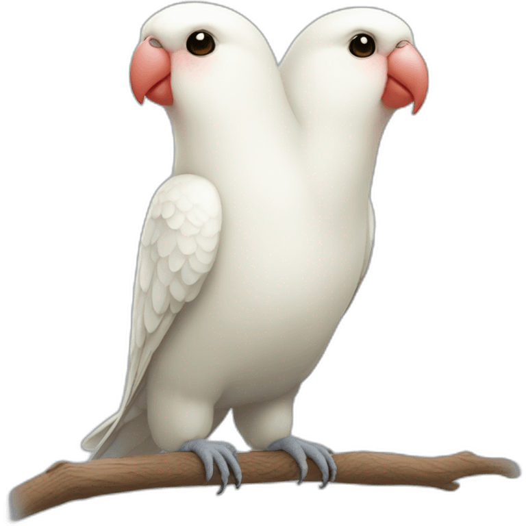 white lovebird full body emoji