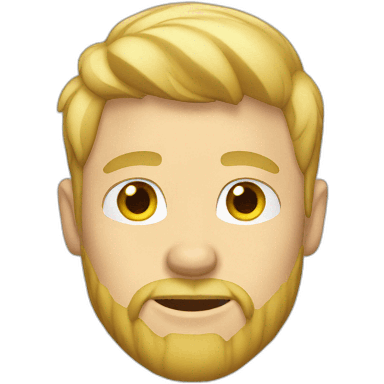 Blond guy with fade and light beard in a t shirt emoji