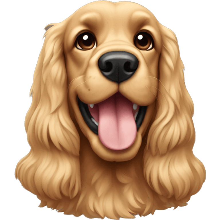 Buff cocker spaniel emoji