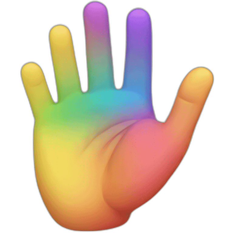 Rainbow hand emoji