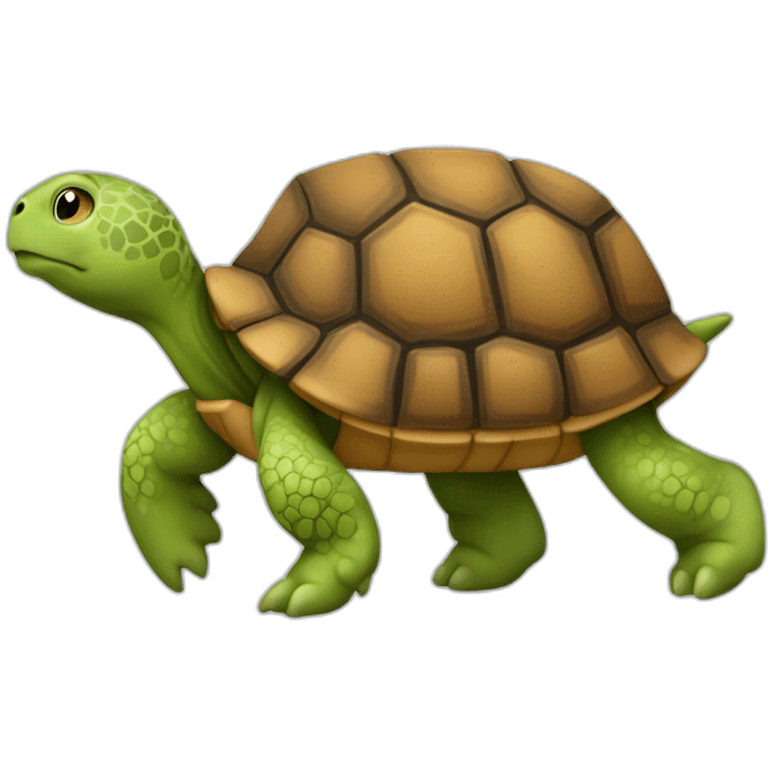 Une tortue sur une cheval emoji