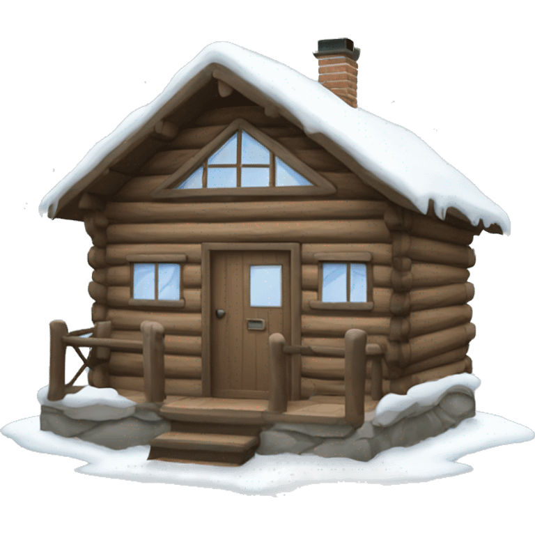 winter cabin emoji