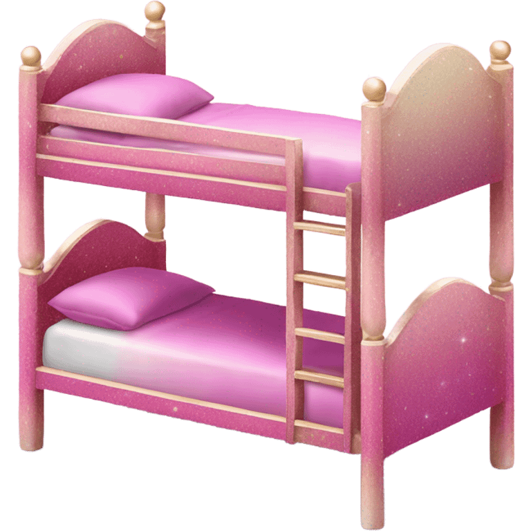 Pink ombre bunk bed with glitter  emoji