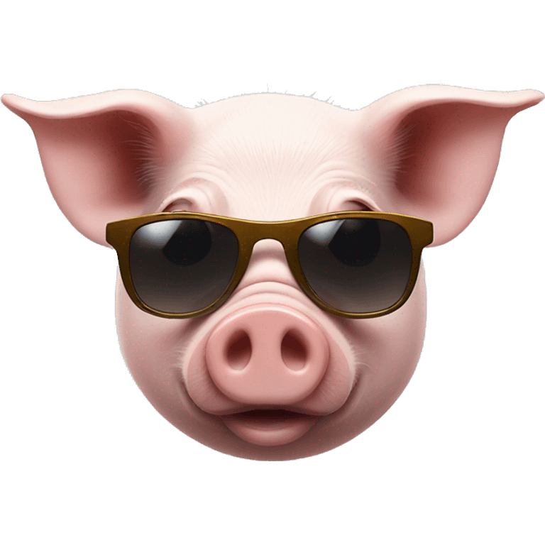 pig wearing sunglasses emoji