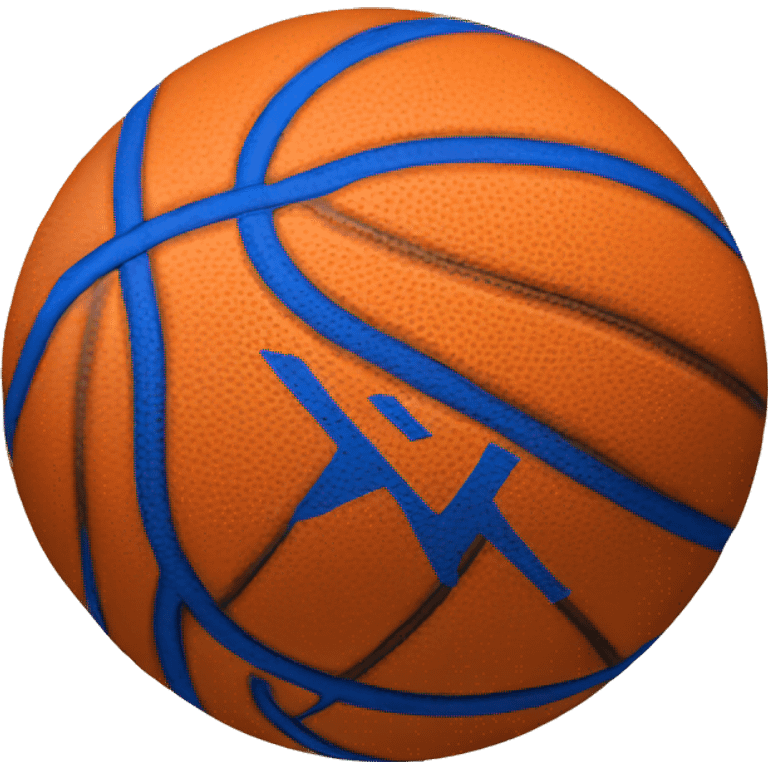 Blue capital I on a basketball emoji