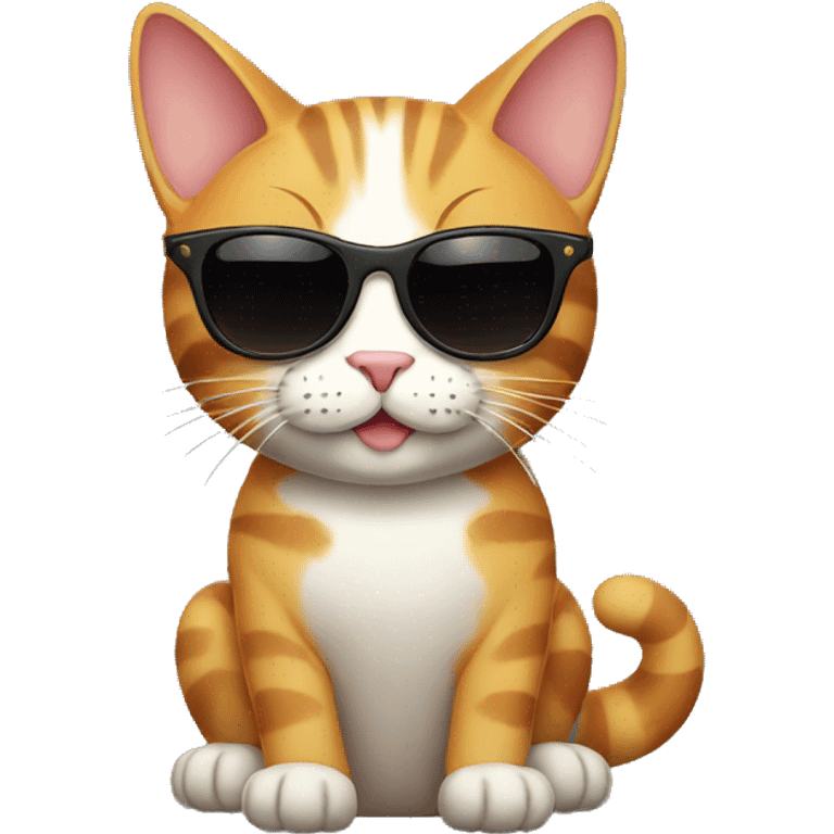 Cat with sunglasses emoji