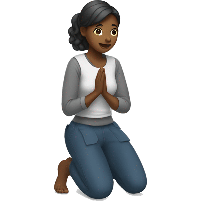 woman kneeling  emoji