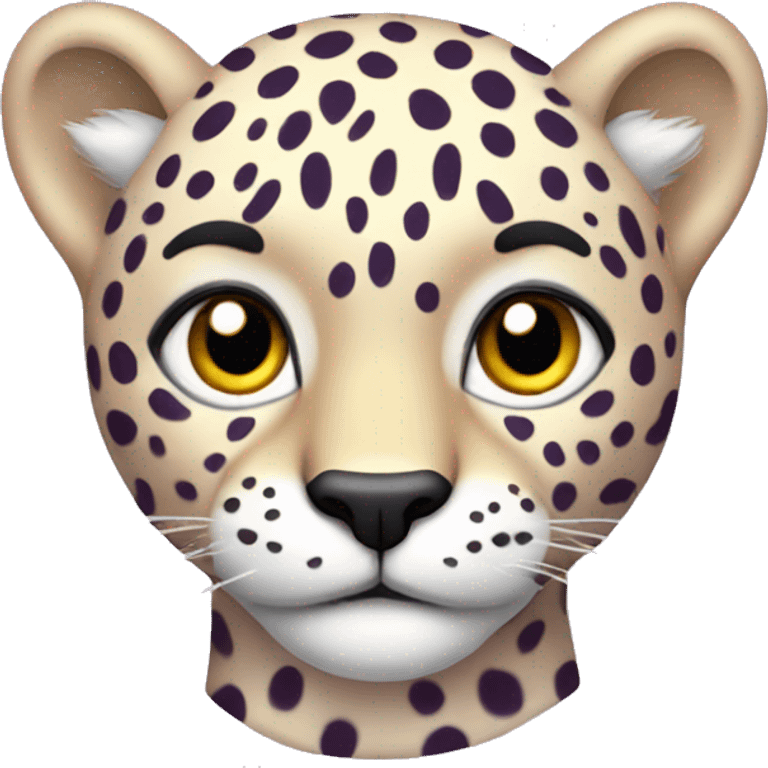 pastel purple cheetah  emoji