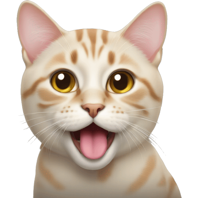 Cat with tongue out emoji