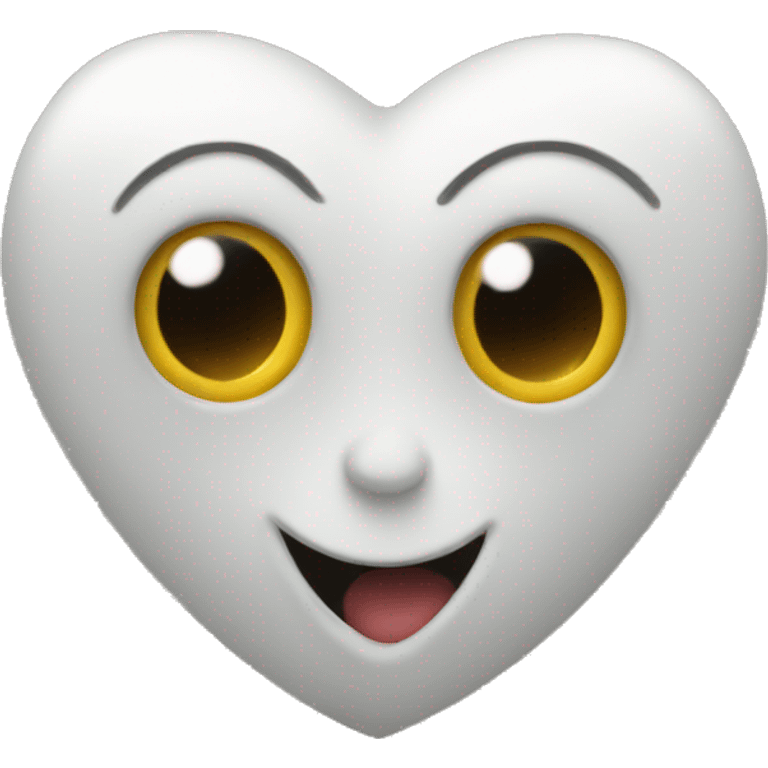 a heart with arms, legs, eyes and mouth emoji