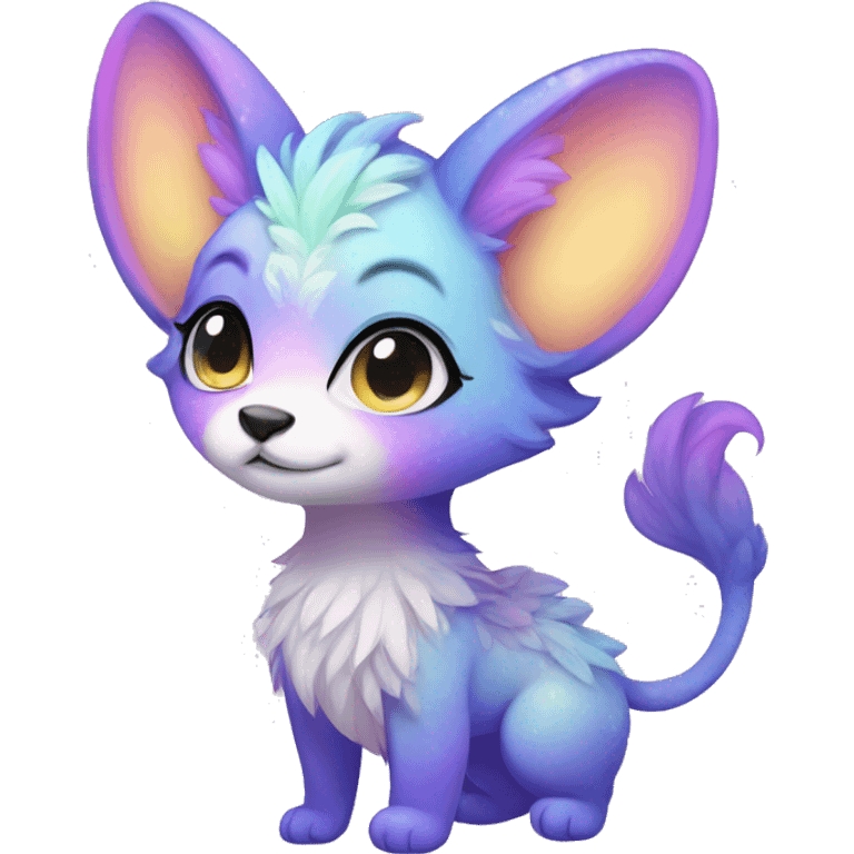 Kawaii bright fantasy ethereal anthro fursona animal emoji