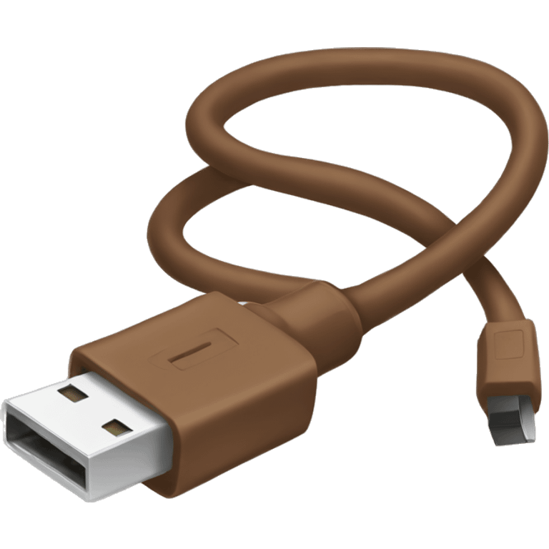 Brown usb cable emoji