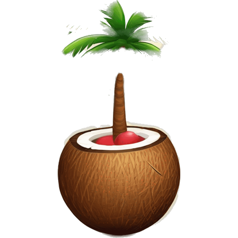 Coconut with tree emoji