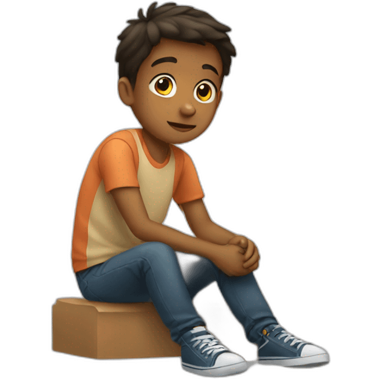 A boy simply sitting emoji