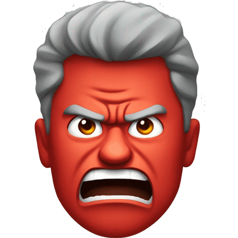 angry red face  emoji