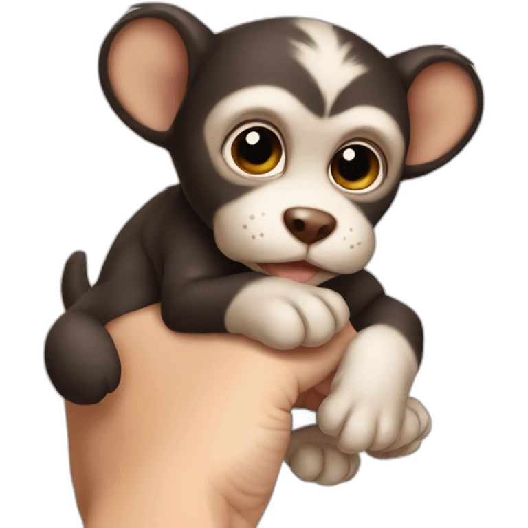 Puppy monkey baby emoji